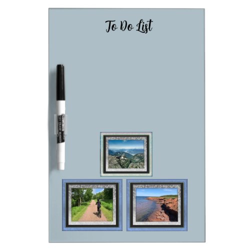 Add Your Three Photo Collage Dry Erase Board