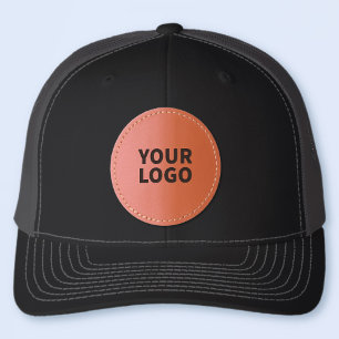 Add Your Uploaded Logo Here Leather Patch Hat