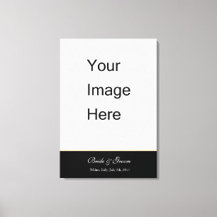 Add your wedding photo canvas print.