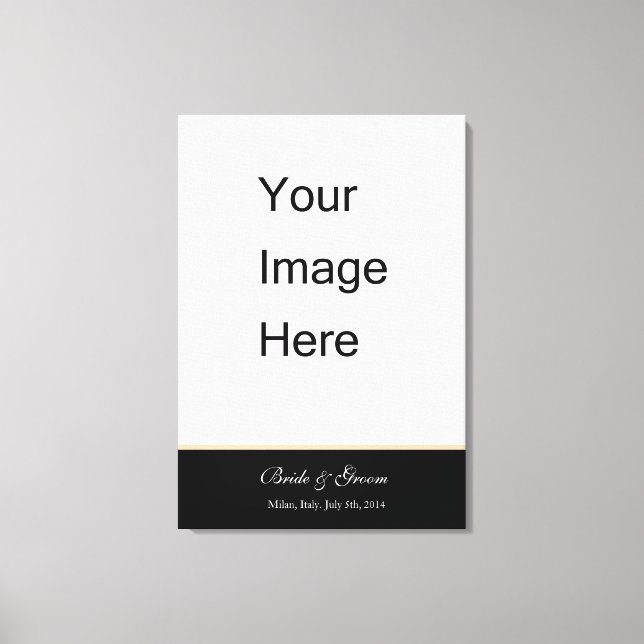 Add your wedding photo canvas print. (Front)