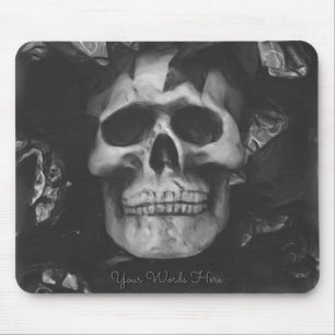 Add Your Words Dark Skull Mousepad