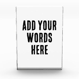 Add Your Words Here Custom Customized Personalized Photo Block