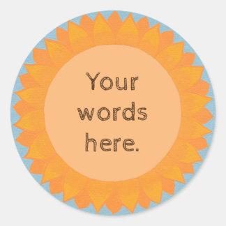 Add Your Words on Custom Sunflower Stickers