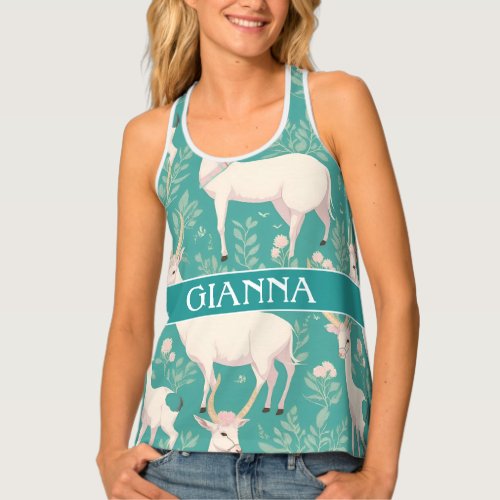 Addax Pastel Colorful Personalized Pattern Tank Top