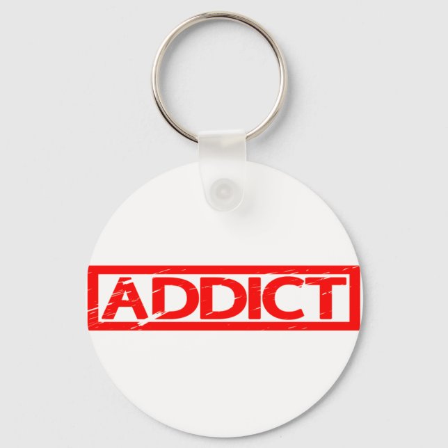Addict Stamp Keychain (Front)