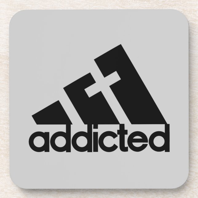 Addicted Black Coaster (Front)