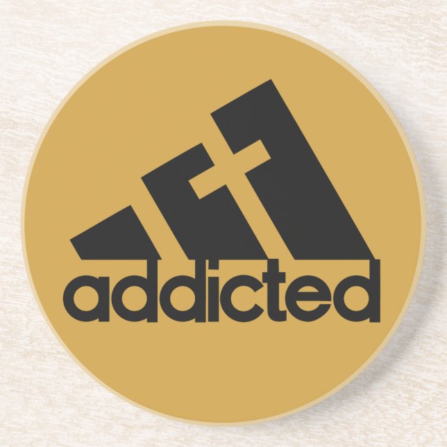 Addicted Black Drink Coaster (Front)