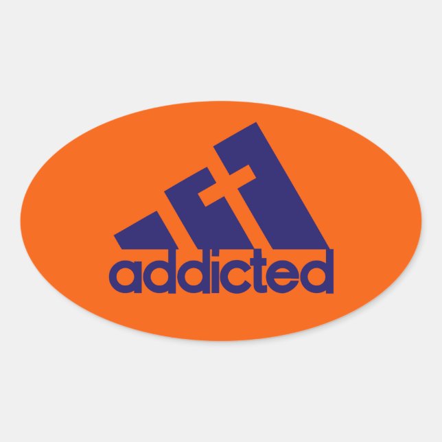 Addicted Oval Sticker (Front)