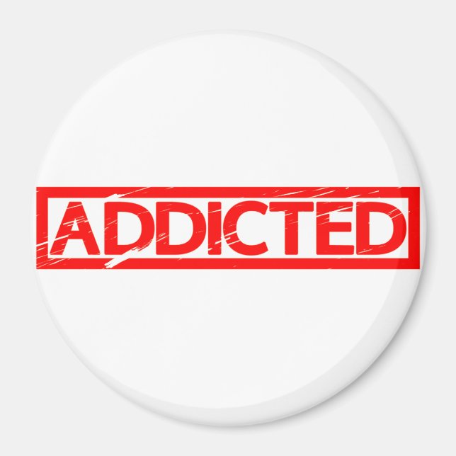 Addicted Stamp Magnet (Front)