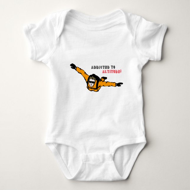 Addicted to Altitude Skydiver Baby Bodysuit (Front)