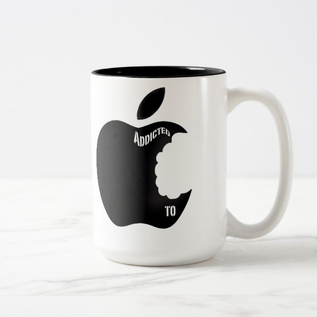 Addicted to Apple Two-Tone Coffee Mug (Right)