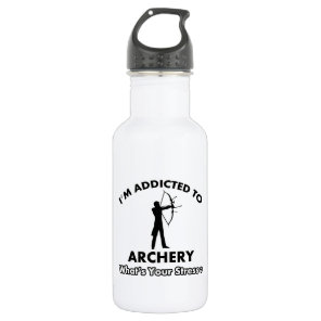 addicted to archery water bottle
