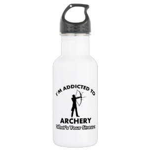 addicted to archery water bottle