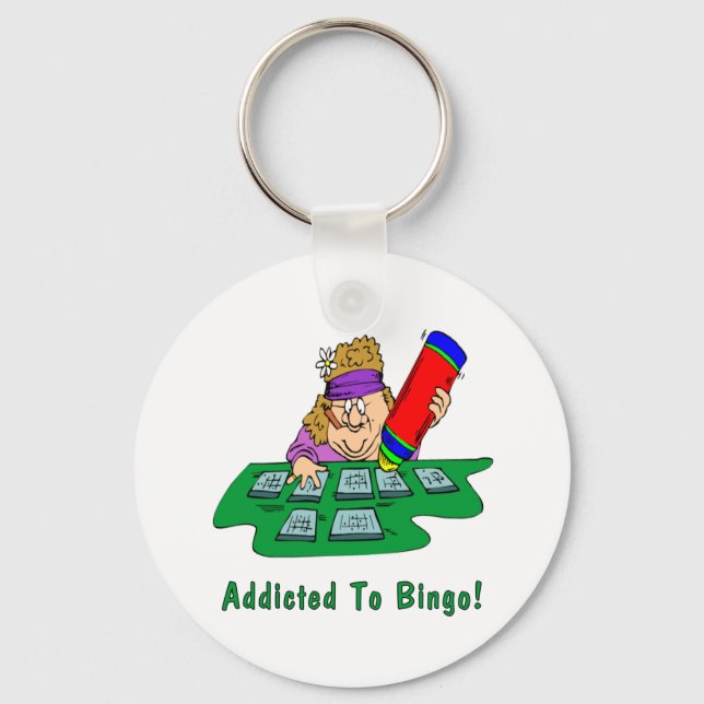 Addicted To Bingo! Keychain (Front)