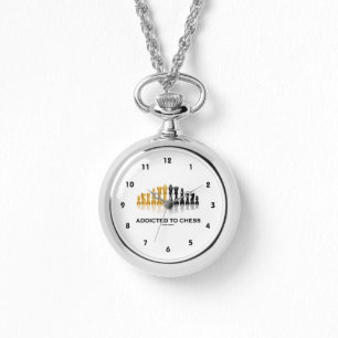 Addicted To Chess (Humor Reflective Chess Set) Watch