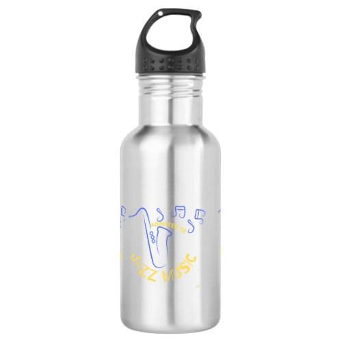 Addicted to Jazz Music  Stainless Steel Water Bottle