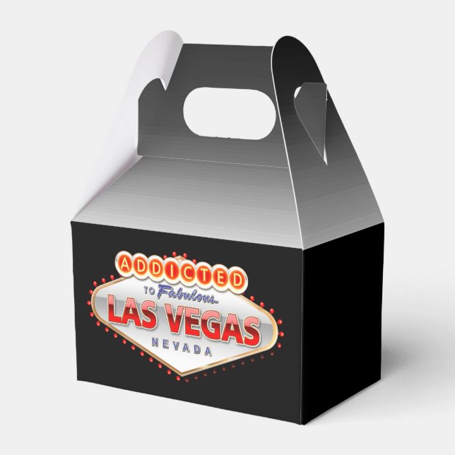 Addicted to Las Vegas, Nevada Funny Sign Favor Boxes (Front Side)