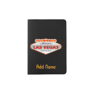 Addicted to Las Vegas, Nevada Funny Sign Passport Holder