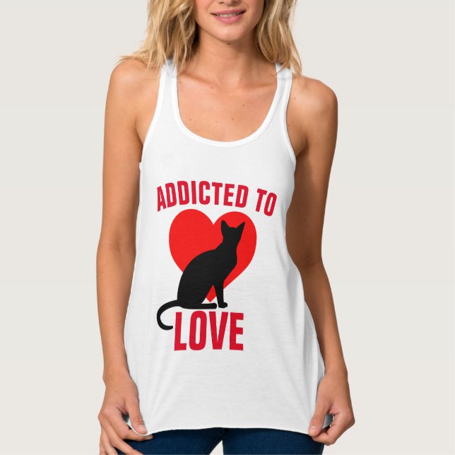 ADDICTED TO LOVE CAT T-SHIRTS (Front)