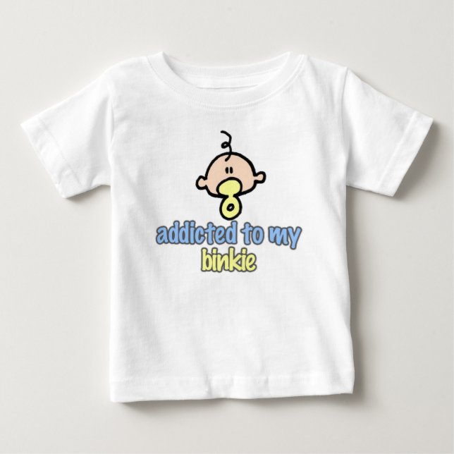 Addicted to my blinkie (Boy) Baby T-Shirt (Front)