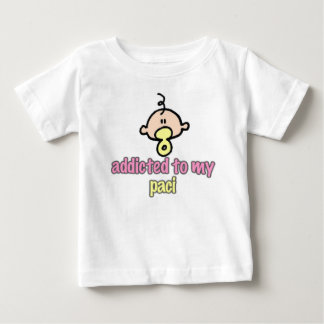 Addicted to my paci (girl) baby T-Shirt