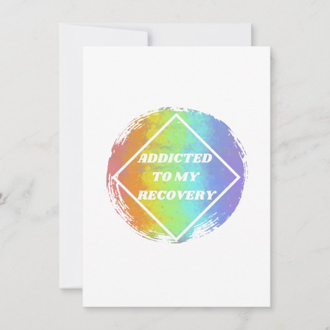 Addicted To My Recovery Holiday Card (Front)