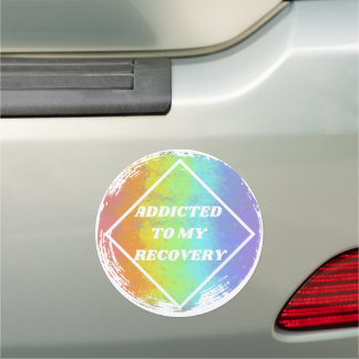 Addicted To My Recovery - NA Narcotics Anonymous Car Magnet