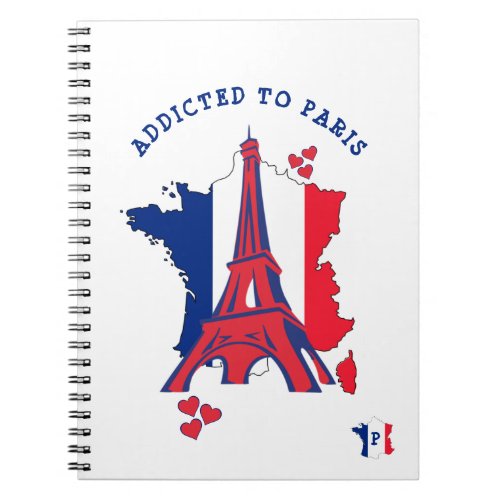 ADDICTED TO PARIS Eiffel Tower Monogram Notebook