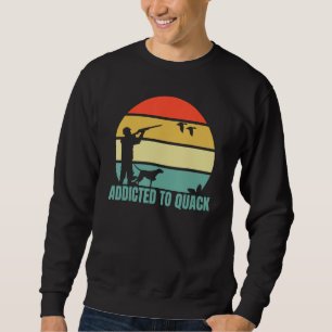Addicted To Quack Retro Vintage Sunset Mens Duck H Sweatshirt
