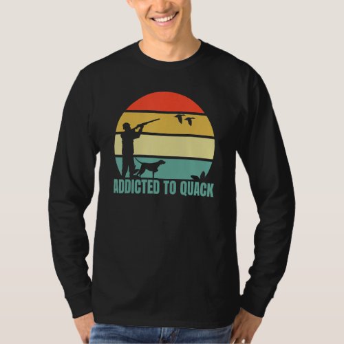 Addicted To Quack Retro Vintage Sunset Mens Duck H T_Shirt
