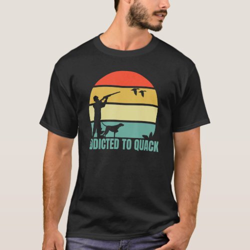 Addicted To Quack Retro Vintage Sunset Mens Duck H T_Shirt