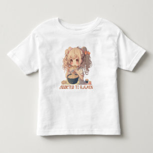 Addicted to Ramen   Anime Girl Toddler T-shirt