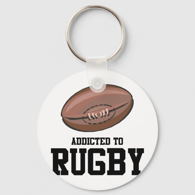 Addicted To Rugby Keychain (Front)