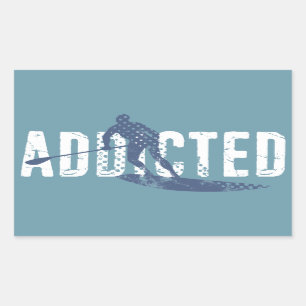 Addicted To Stand Up Paddling Rectangular Sticker