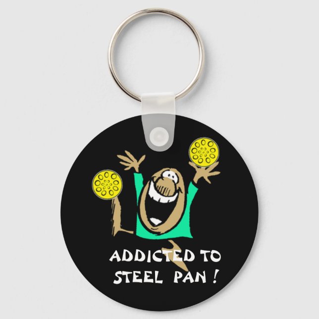 Addicted to Steel Pan key-chain Keychain (Front)