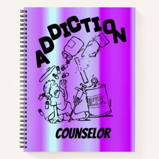 Addiction Counselor Purple Notebook