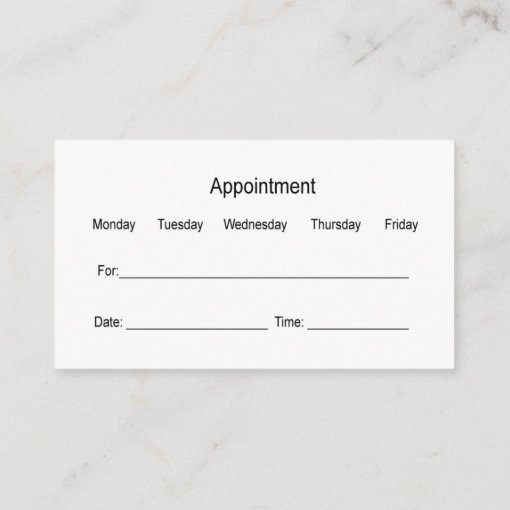 Addiction Psychiatrist Services Appointment Card Zazzle