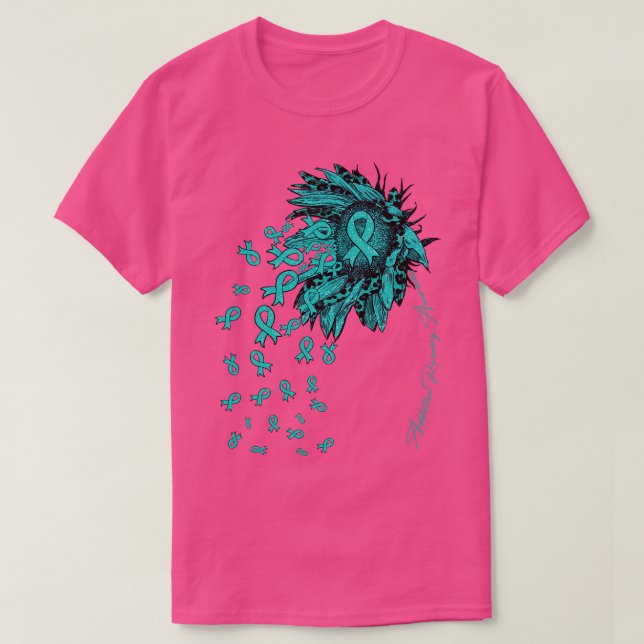 Addiction Recovery Awareness Awareness Sunflower r T-Shirt (Design Front)