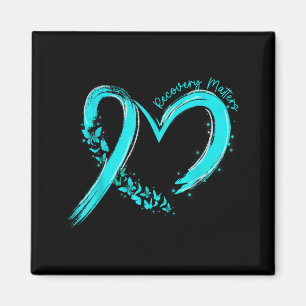 Addiction Recovery Awareness Heart Drug Alcohol Magnet