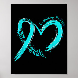 Addiction Recovery Awareness Heart Drug Alcohol Poster