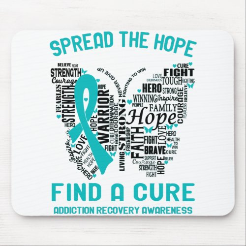 Addiction Recovery Awareness Month Ribbon Gifts Mouse Pad