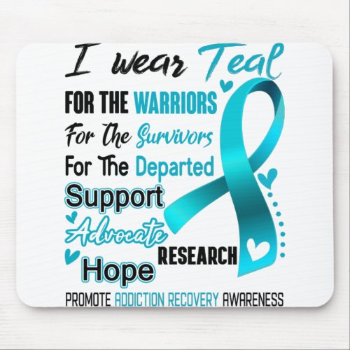 Addiction Recovery Awareness Month Ribbon Gifts Mouse Pad