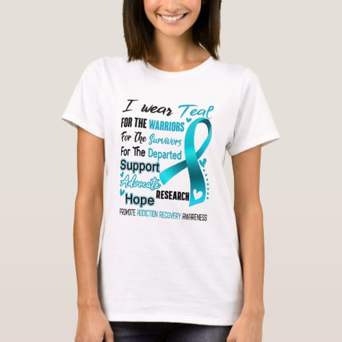 Addiction Recovery Awareness Month Ribbon Gifts T_Shirt