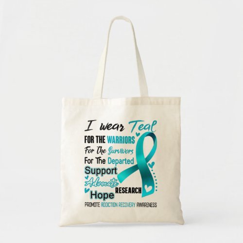 Addiction Recovery Awareness Month Ribbon Gifts Tote Bag