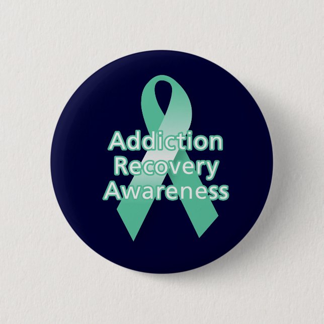Addiction Recovery Awareness Pinback Button (Front)