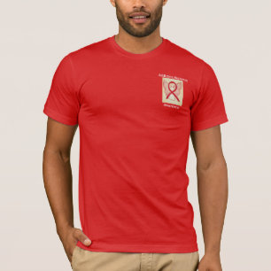 Addiction Recovery Awareness Red Ribbon Angel Tee
