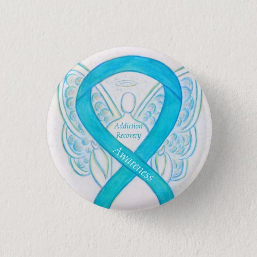 Addiction Recovery Awareness Ribbon Angel Pin