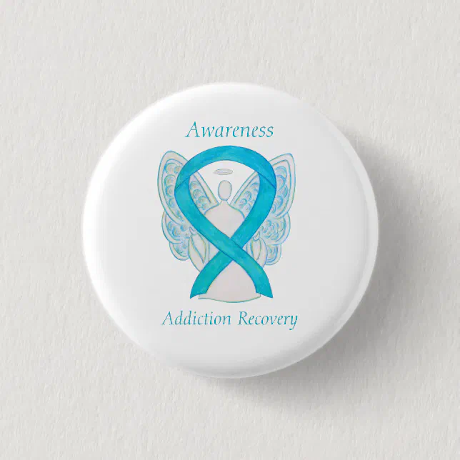 Addiction Recovery Awareness Ribbon Angel Pin | Zazzle
