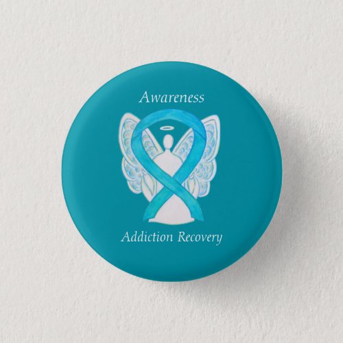 Addiction Recovery Awareness Ribbon Angel Pin