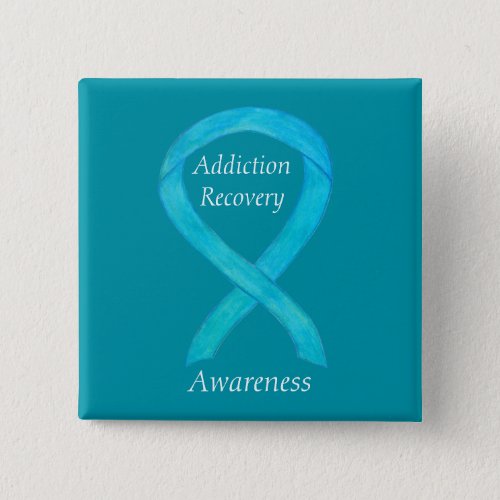 Addiction Recovery Awareness Ribbon Custom Pin